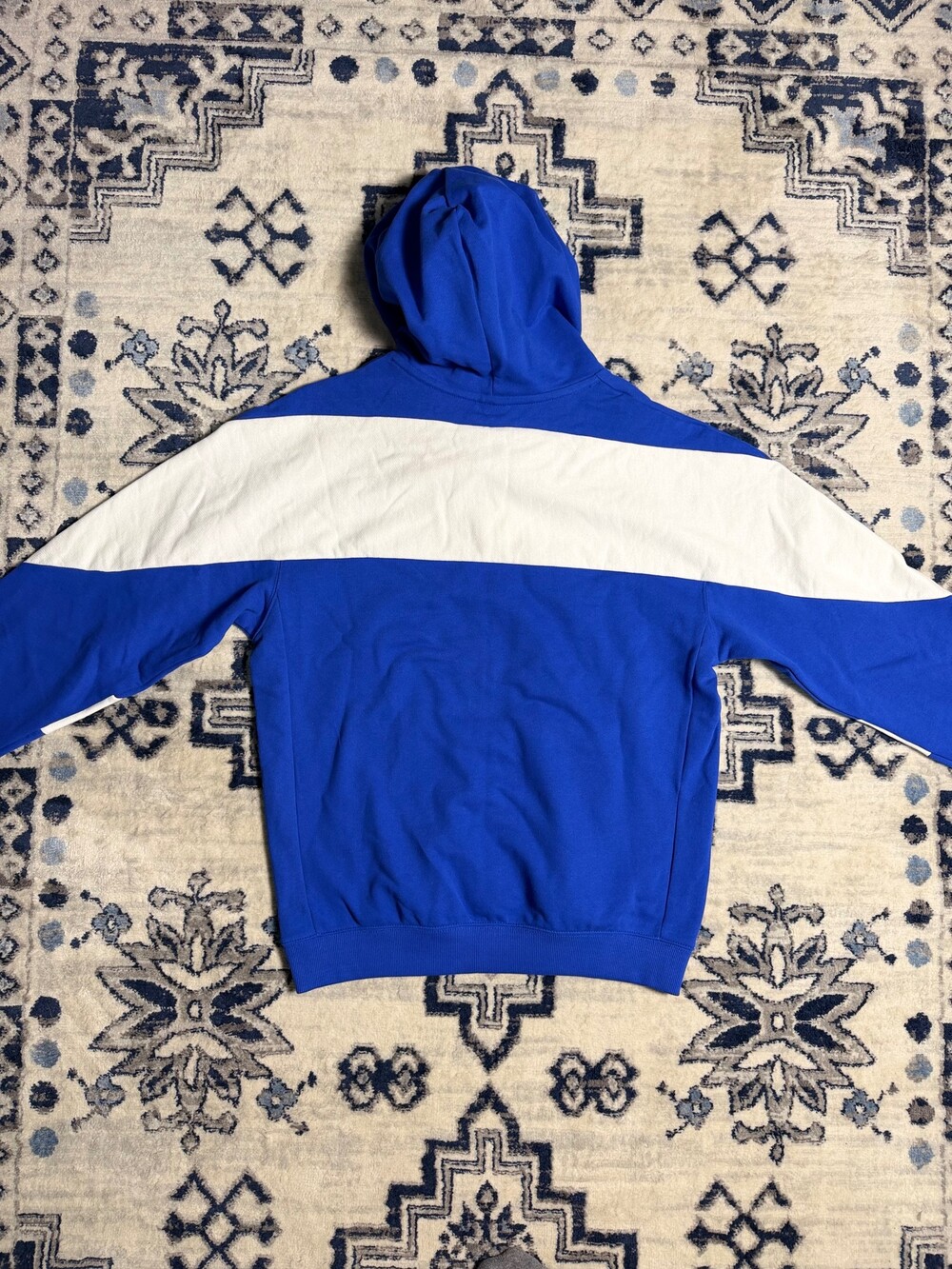 Nike Air Hoodie Small Blue Pullover Sweatshirt White Sleeve Panels - Picture 6 of 6